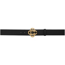 Black CC Logo Buckle Belt 231195F001000