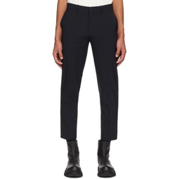 Navy Straight Trousers 231221M191027
