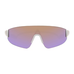 White Pace Sunglasses 231230F005021