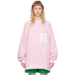 Pink Patch Sweatshirt 231242F098002