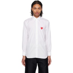 White Heart Shirt 231246M192001