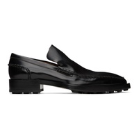 Black Leather Loafers 231249F121017