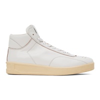 White Leather Sneakers 231249M237005