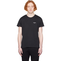 Black Flocked T-Shirt 231251M213001
