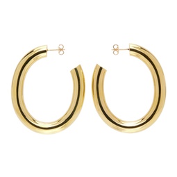 Gold Curve Earrings 231253F022004