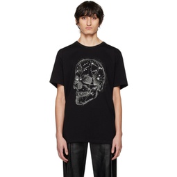 Black Skull Print T-Shirt 231259M213052