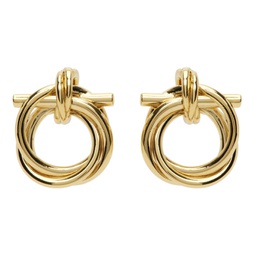 Gold Gancini Earrings 231270F022003