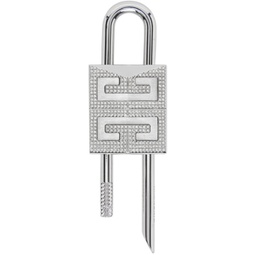 Silver Small 4G Padlock Keychain 231278M148001