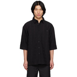 Black Corbusian Fold-Over Shirt 231299M192007