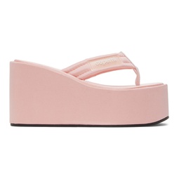 Pink Wedge Sandals 231325F124011