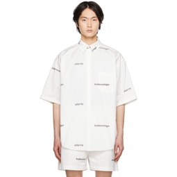 White Printed Shirt 231342M192003
