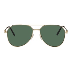 Gold C Decor Pilot Sunglasses 231346F005009