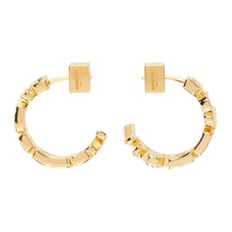 Gold Logo Hoop Earrings 231376F022001