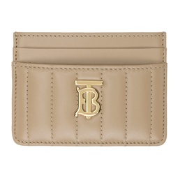 Beige Quilted Lola Card Holder 231376F037013