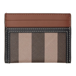Brown Check & Two-Tone Card Holder 231376M163004