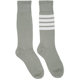 Gray 4-Bar Socks 231381F076002
