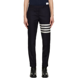 Navy 4-Bar Trousers 231381F087002