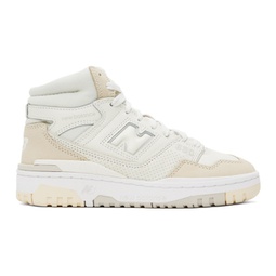 Off-White & Beige 650R Sneakers 231402F127006