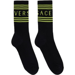 Black 90s Vintage Socks 231404M220014