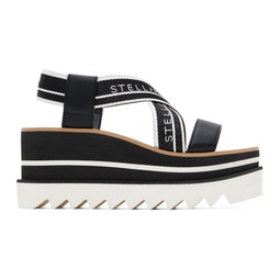 Black & White Sneakelyse Platform Heeled Sandals 231471F124017