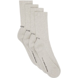 Two-Pack Gray Socks 231480M220003