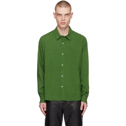 Green Press-Stud Shirt 231482M192053