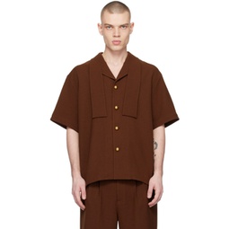 Brown Ribbon Shirt 231511M192000