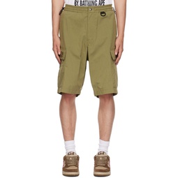 Green Wide Cargo Shorts 231546M193009