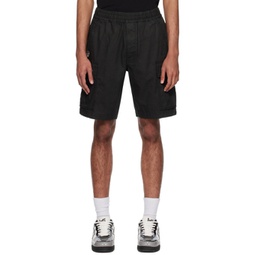 Black Garment-Dyed Cargo Shorts 231547M193030