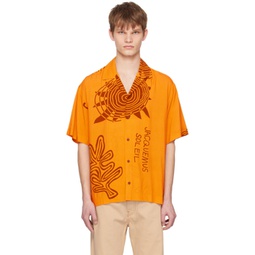Orange Le Raphia La Chemise Jean Shirt 231553M192025