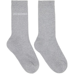 Gray Le Raphia Les Chaussettes Jacquemus Socks 231553M220008