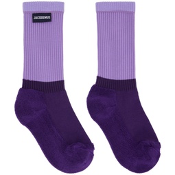 Purple Le Raphia Les Chaussettes AE LEnvers Socks 231553M220013