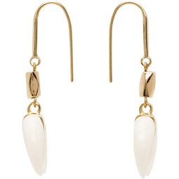 Gold & White Aimable Earrings 231600F022001