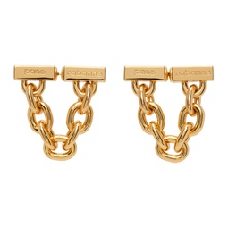 Gold XL Link Earrings 231605F022017