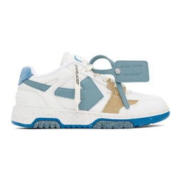 White & Blue Out Of Office Sneakers 231607M237076