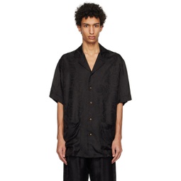Black Barocco Pyjama Shirt 231653M218001