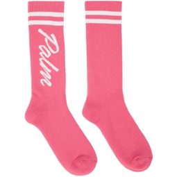 Pink Striped Socks 231695F076004
