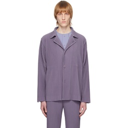 Purple Tailored Pleats 1 Blazer 231729M195015
