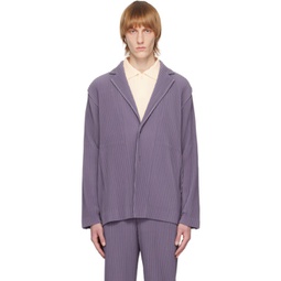 Purple Tailored Pleats 1 Blazer 231729M195016