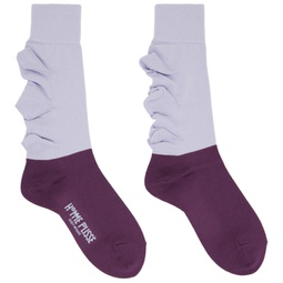Purple Flower Socks 231729M220007