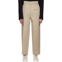 Beige Relaxed-Fit Trousers 231782M191002