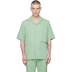 Green Jacquard Shirt 231791M192002