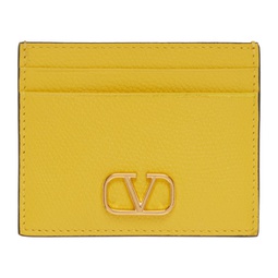 Yellow VLogo Card Holder 231807F037003