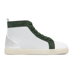 Off-White & Green Varsilouis Sneakers 231813M231021
