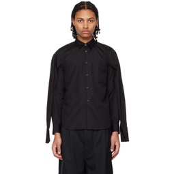 Black Double Sleeve Shirt 231935M192000