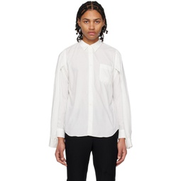White Double Sleeve Shirt 231935M192003