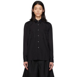 Black Embroidered Shirt 231935M192005