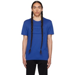 Blue Embossed T-Shirt 232003M213001