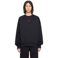 Black Embroidered Sweatshirt 232010M204000