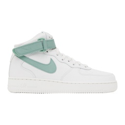 White & Green Air Force 1 07 Mid Sneakers 232011F127009
